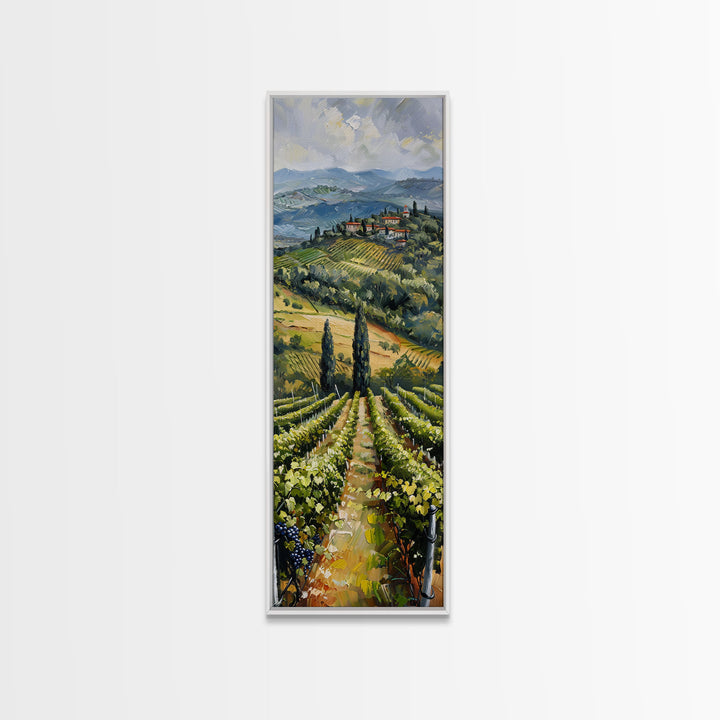 Italian Olive Fields, Framed Canvas print, Living Room Decor, Bedroom Decor, Beautiful Wall Art Painting, Wall hanging, Ready To Hang Art