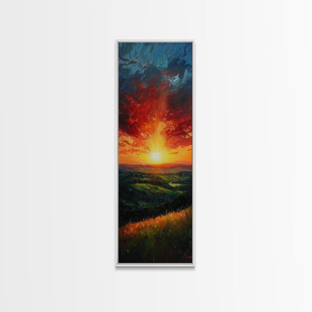 Calm Forest Pond Koi Fish Tranquil Living Room Art Framed Canvas Print Tall Art Japanese Style Art