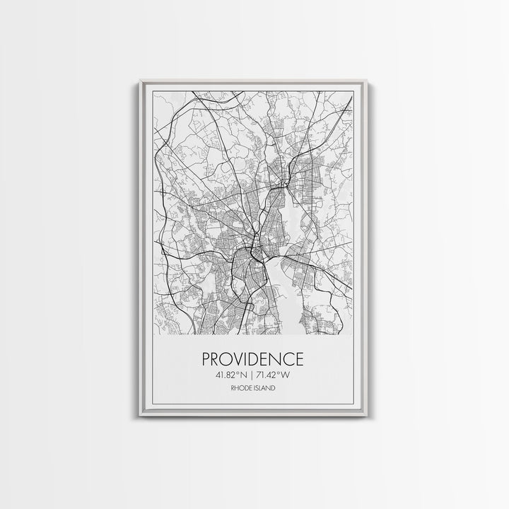 Providence Street Map, Rhode Island Map, City Map Art, Minimalist Art, Wall Art, Canvas Print, Bedroom Wall Décor, Gift For Couples,