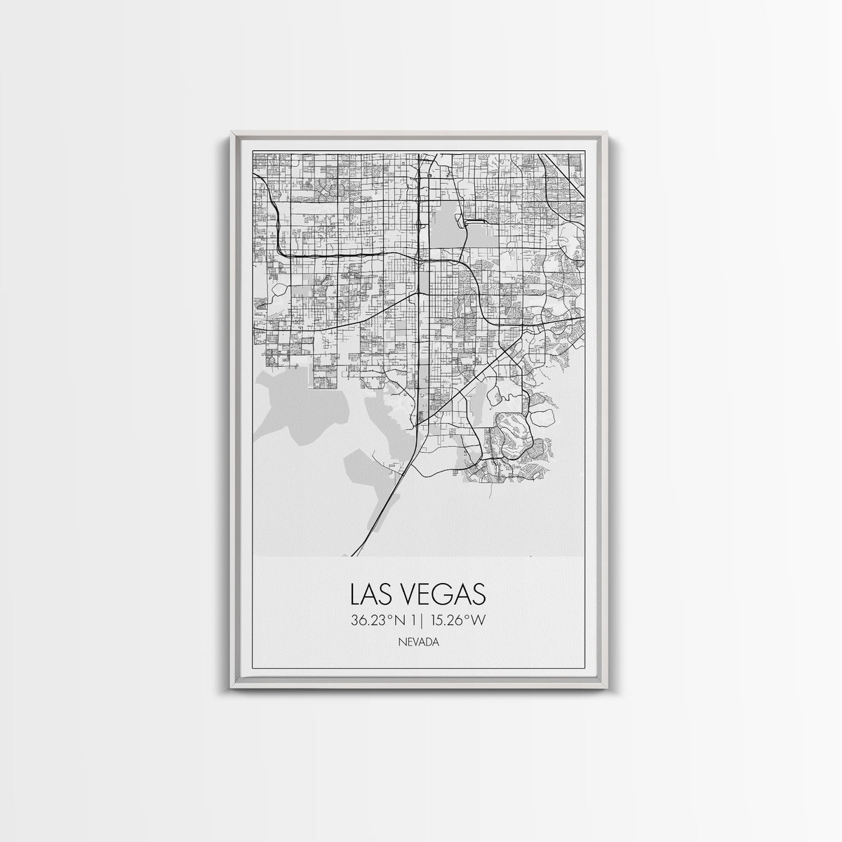Las Vegas Street Map, Nevada Map, City Map Art, Modern Wall Art, Wall Art, Canvas Print, Travel Wall Décor, Dorm Wall Print, Couples Gift