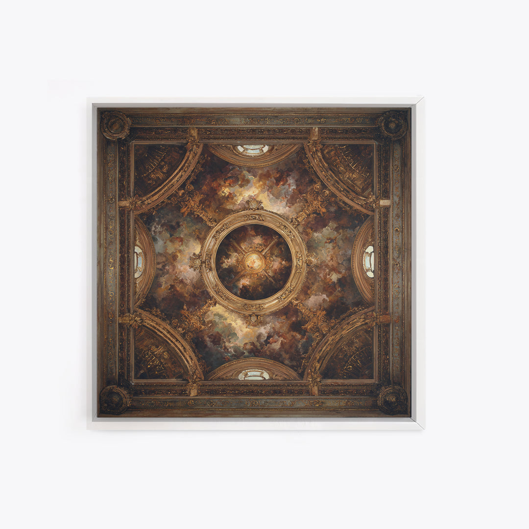 Fresco Celestial Ceiling Composition Canvas Print, Renaissanceinspired Art, Wall Art Print, Living Room Decor, Oil Painting, REN-1x1-15