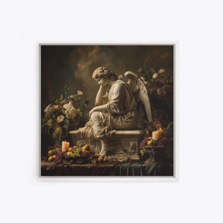 Classical Angel Study Canvas Print, Renaissanceinspired Art, Medieval Decor, Living Room Decor, Classic, Elegant Home Decor, REN-1x1-26
