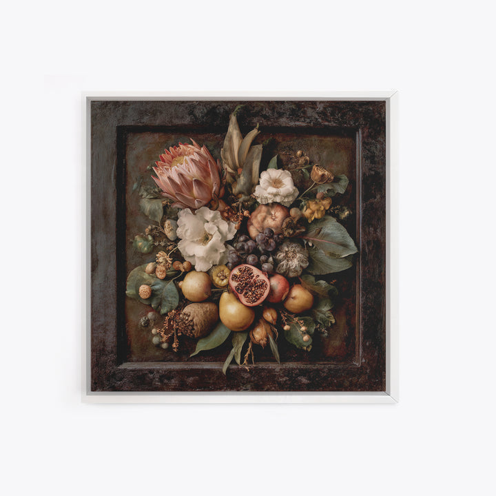 Renaissance Botanical Study Canvas Print, Renaissanceinspired Art, Romantic Art, Living Room Decor, Fine Art, Classic, REN-1x1-55