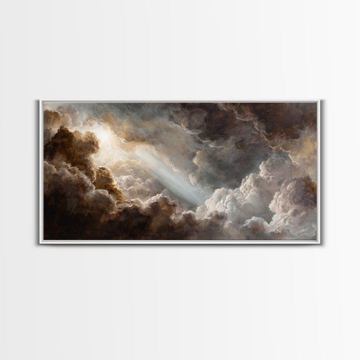 Fresco Celestial Ceiling Composition Canvas Print, Renaissanceinspired Art, Unique Wall Decor, Living Room Decor, Classic, REN-2x1-11
