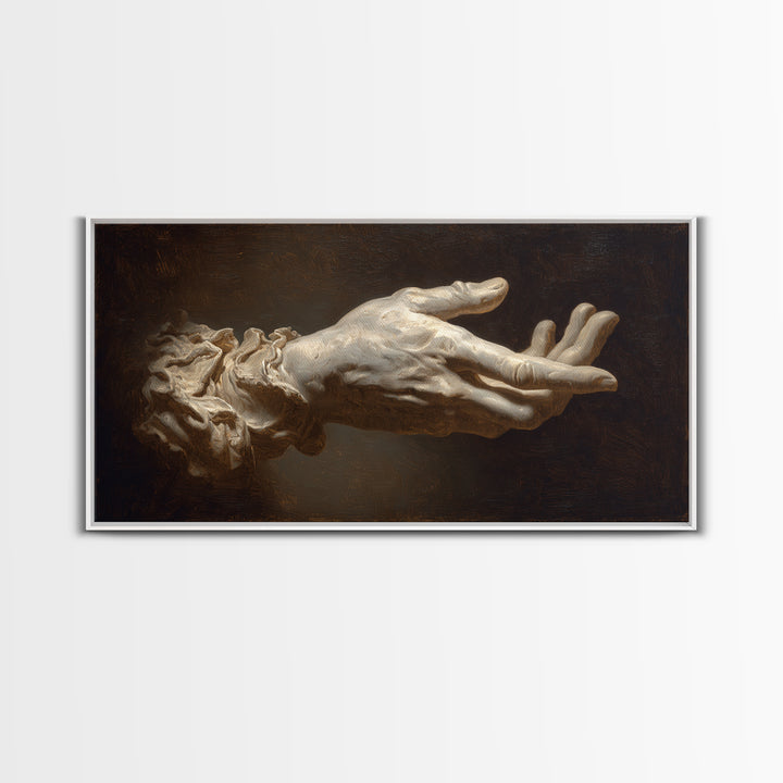 Classical Hands Study Canvas Print, Renaissanceinspired Art, Statement Artwork, Living Room Decor, Fine Art, Classic, REN-2x1-58