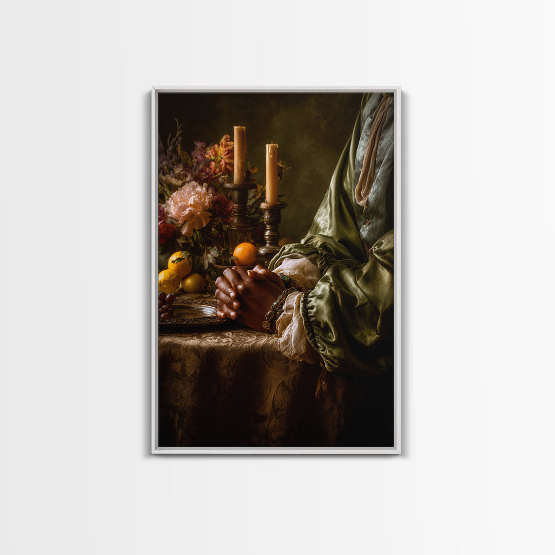 Classical Hands Study Canvas Print, Renaissanceinspired Art, Statement Artwork, Living Room Decor, Fine Art, Classic, REN-2x3-70