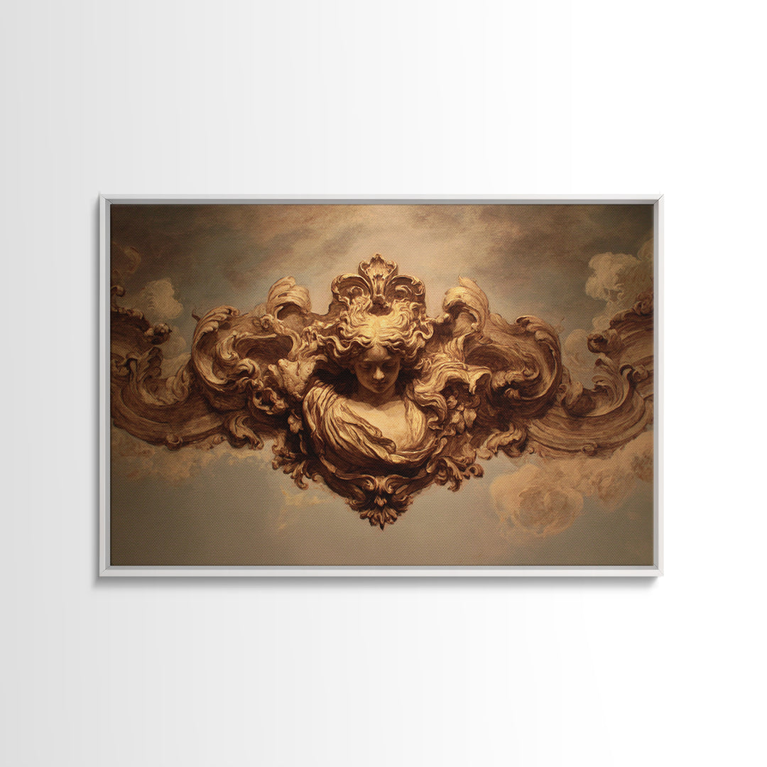 Mythic Goddess in Flowing Drapery Canvas Print, Renaissanceinspired Art, Luxury Decor, Living Room Decor, Fine Art, Classic, REN-3x2-12