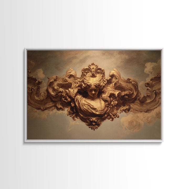 Mythic Goddess in Flowing Drapery Canvas Print, Renaissanceinspired Art, Luxury Decor, Living Room Decor, Fine Art, Classic, REN-3x2-12