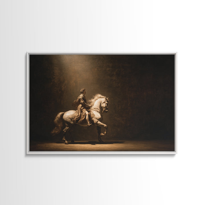 Classical Horse and Rider Canvas Print, Renaissanceinspired Art, Printable Art, Living Room Decor, Oil Painting, Classic, REN-3x2-37