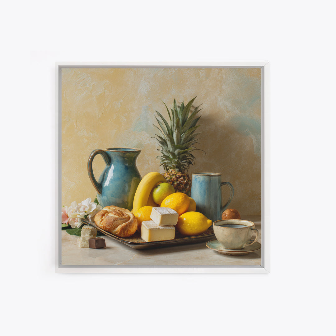 Tropical Fruit Platter Canvas Print, Restaurant Art, Wall Art Print, Restaurant Decor, Fine Art, Bistro, Modern Decor, RES-1x1-18