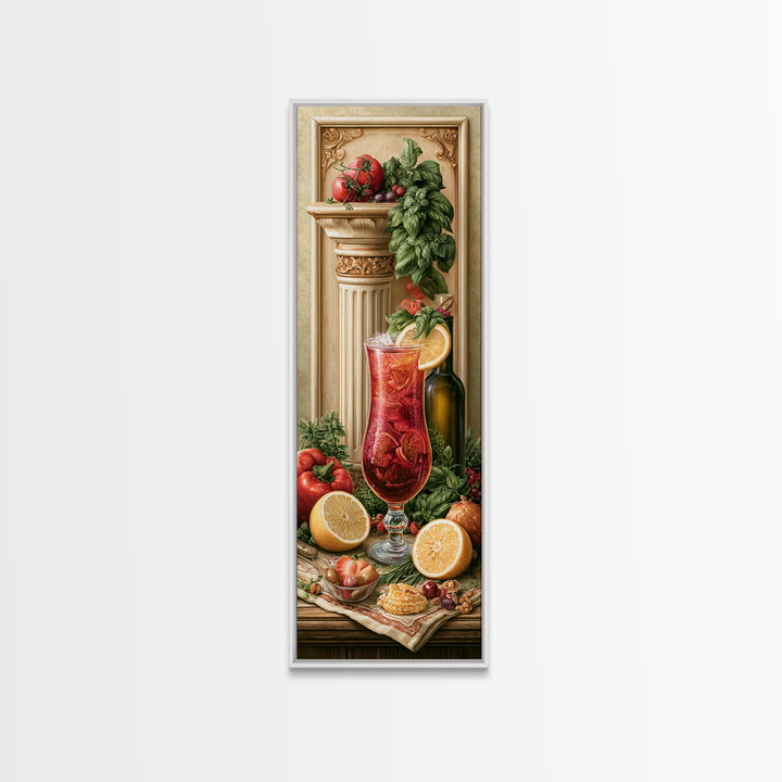 Cocktail and Citrus Bar Composition Framed Canvas Print, Restaurant Art, Gallery Decor, Restaurant Decor, Fine Art, Bistro, RES-1x3-71