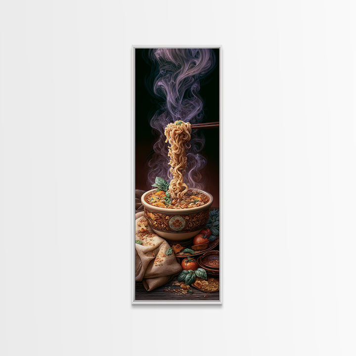 Ramen Bowl Rendered Framed Canvas Print, Restaurant Art, Fine Art Print, Restaurant Decor, Fine Art, Bistro, Wall Decor, RES-1x3-74