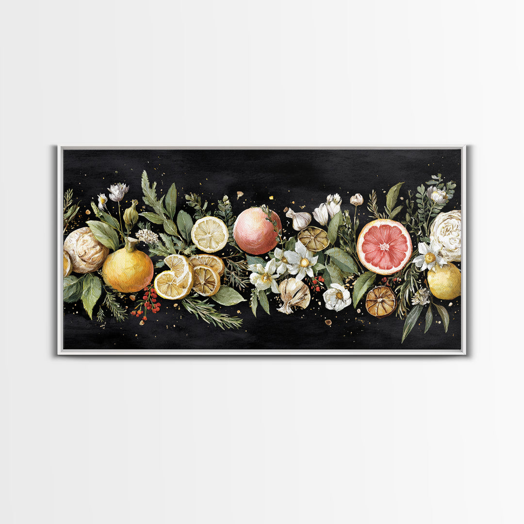 Blackboard Menu Feeling Without Readable Text Canvas Print, Restaurant Art, Canvas, Restaurant Decor, Fine Art, Bistro, RES-2x1-41