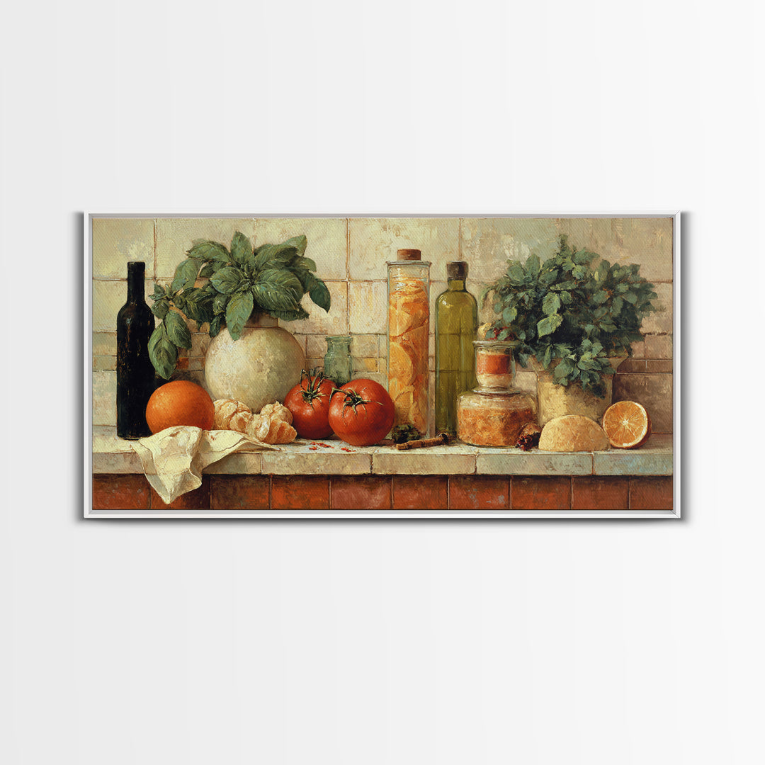 Cocktail and Citrus Bar Composition Framed Canvas Print, Restaurant Art, Kitchen Art, Restaurant Decor, Fine Art, Bistro, RES-2x1-55