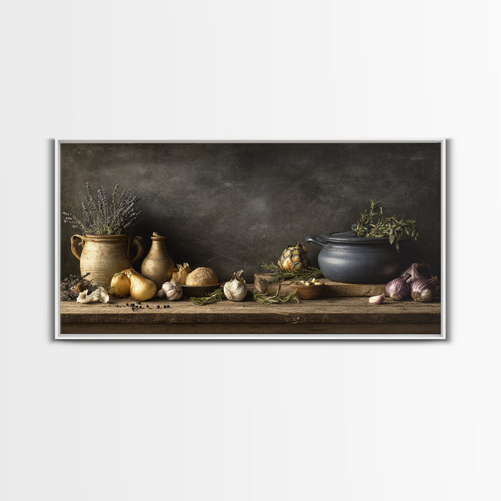 Blackboard Menu Feeling Without Readable Text Canvas Print, Restaurant Art, Kitchen Wall Art, Restaurant Decor, Bistro, RES-2x1-65