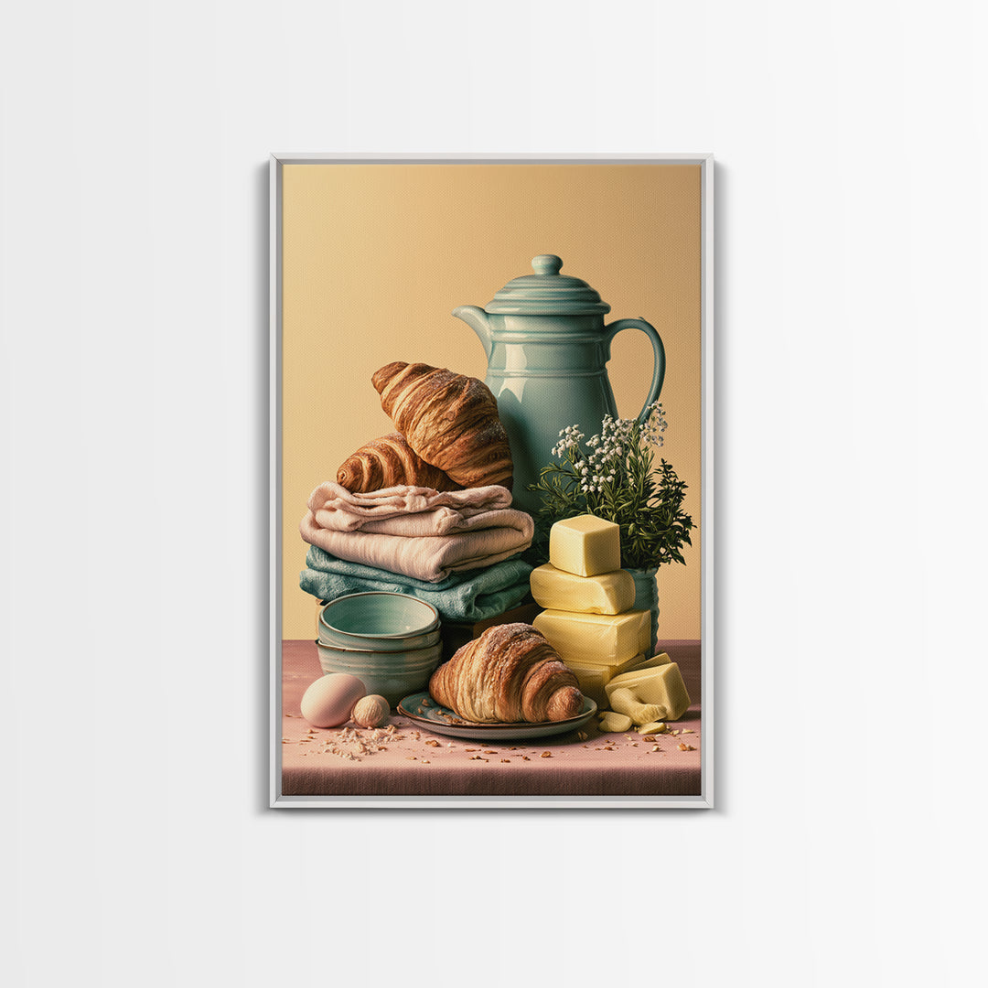 Rooster and Herbs for Farmhouse Restaurant Mood Canvas Print, Restaurant Art, Printable Wall Art, Restaurant Decor, Bistro, RES-2x3-100