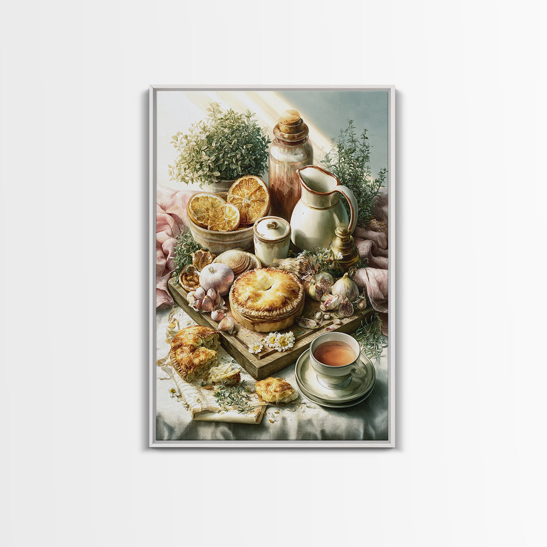 Blackboard Menu Feeling Without Readable Text Canvas Print, Restaurant Art, Framed Wall Art, Restaurant Decor, Watercolor Art, RES-2x3-29