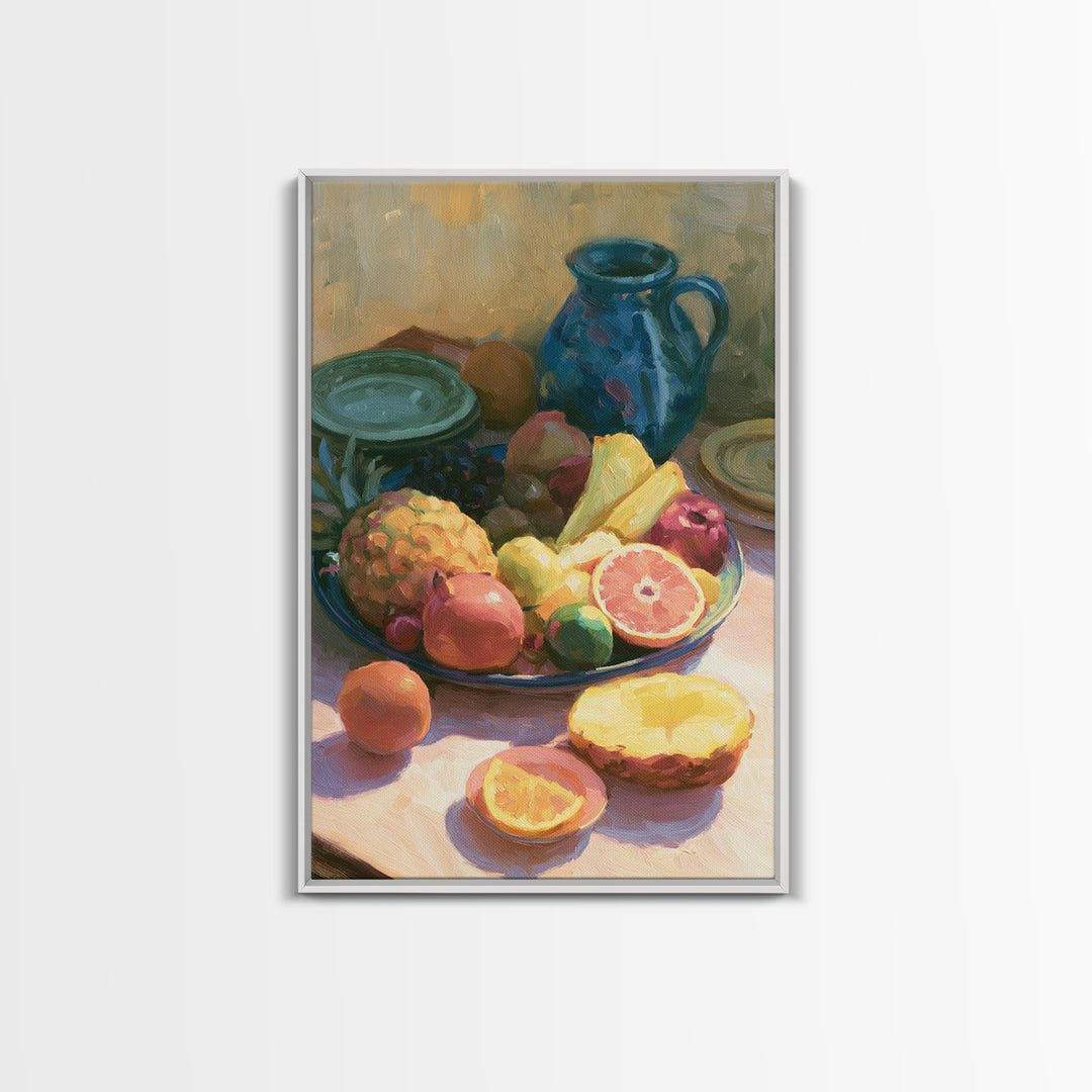 Tropical Fruit Platter Canvas Print, Restaurant Art, Wall Decor, Restaurant Decor, Fine Art, Bistro, Farmhouse Decor, RES-2x3-50