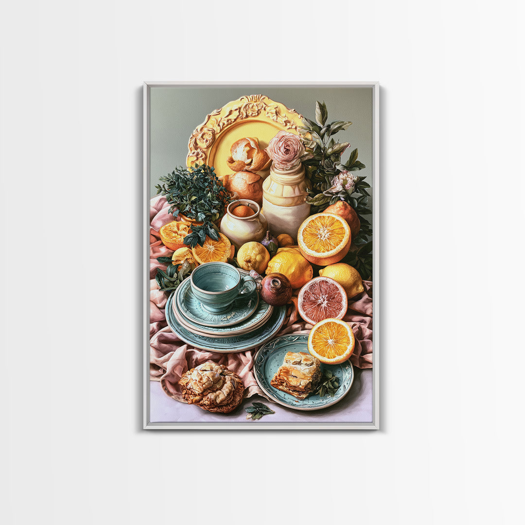 Cocktail and Citrus Bar Composition Canvas Print, Restaurant Art, Cool Wall Art, Restaurant Decor, Fine Art, Bistro, RES-2x3-91