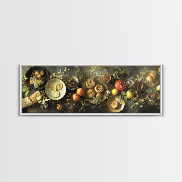 Blackboard Menu Feeling Without Readable Text Canvas Print, Restaurant Art, Bedroom Wall Art, Restaurant Decor, Bistro, RES-3x1-37