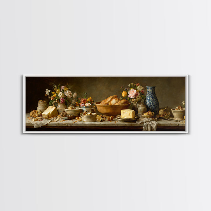Classic Fruit Bowl Framed Canvas Print, Restaurant Art, Modern Decor, Restaurant Decor, Fine Art, Bistro, Poster, Wall Decor, RES-3x1-44