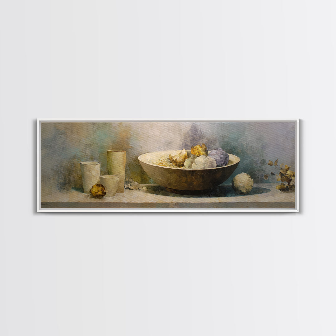 Seafood Lobster and Shell Arrangement Canvas Print, Restaurant Art, Textured Painting, Restaurant Decor, Fine Art, Bistro, RES-3x1-96