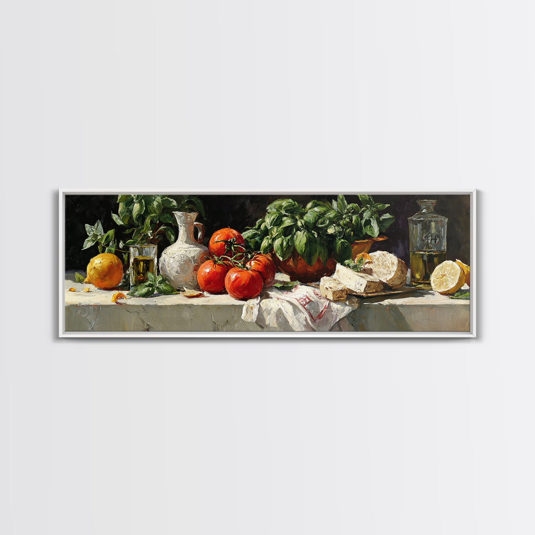 Cocktail and Citrus Bar Composition Framed Canvas Print, Restaurant Art, Large Wall Art, Restaurant Decor, Fine Art, Bistro, RES-3x1-99
