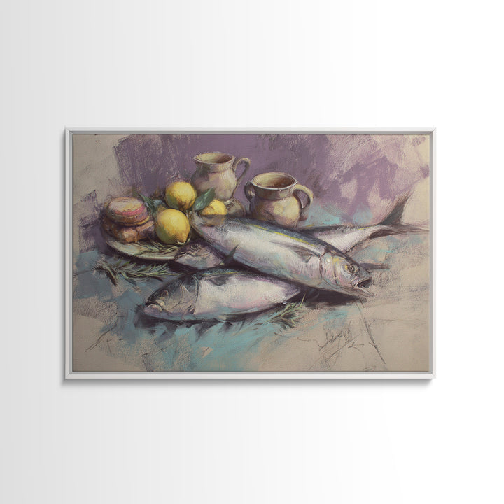 Seafood Lobster and Shell Arrangement Canvas Print, Restaurant Art, Canvas Print, Restaurant Decor, Fine Art, Bistro, RES-3x2-12