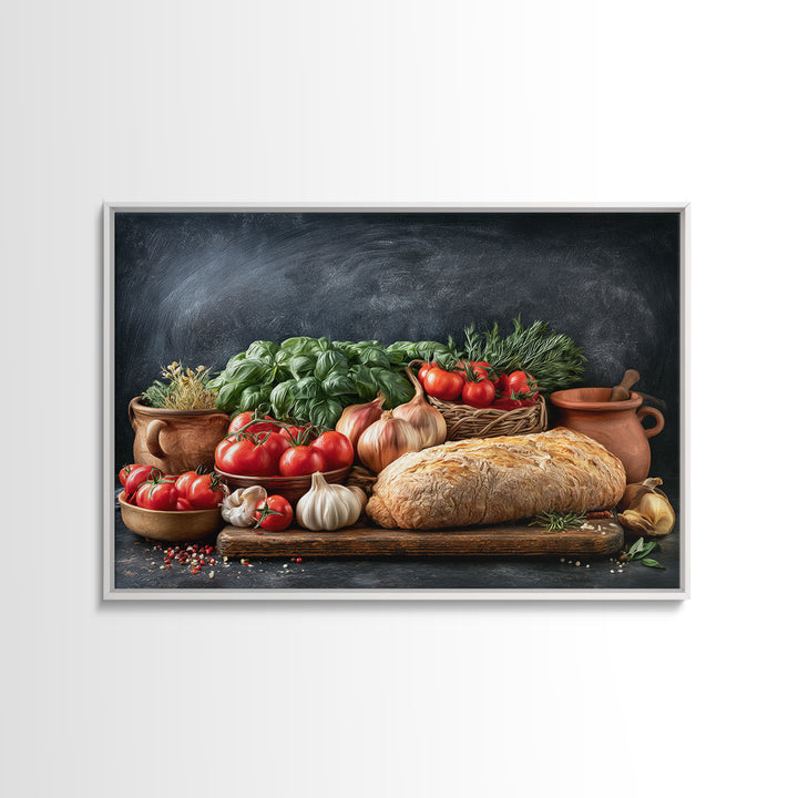Blackboard Menu Feeling Without Readable Text Canvas Print, Restaurant Art, Neutral Decor, Restaurant Decor, Fine Art, Bistro, RES-3x2-49
