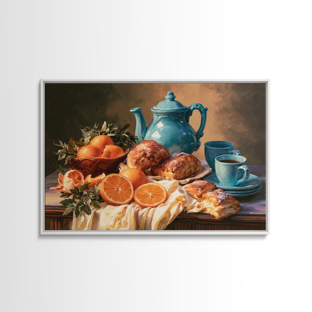 Abstract Appetite Friendly Red and Orange Shapes Framed Canvas Print, Restaurant Art, Gallery Decor, Restaurant Decor, Bistro, RES-3x2-69