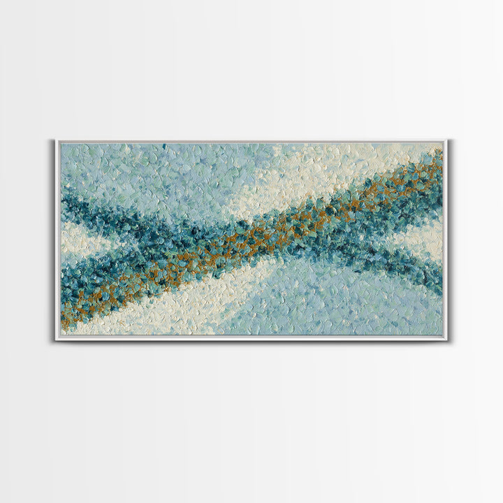 70s Sunset Stripes Framed Canvas Print, Retro Art, Print, Living Room Decor, Watercolor Art, Retro, Abstract Wall Art, RET-2x1-23