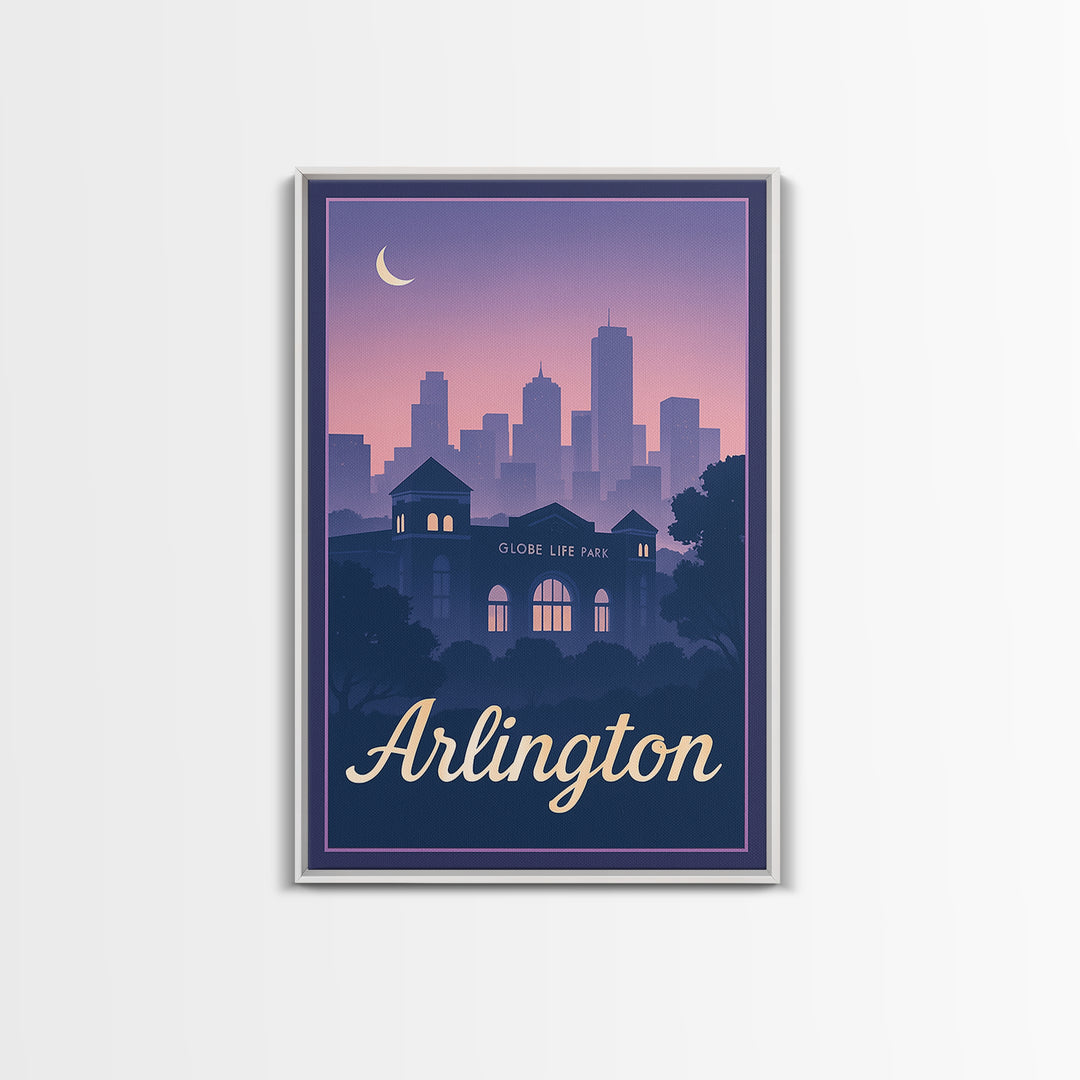 Arlington Travel Poster, Canvas Print, Mid Century City Wall Art, Arlington Poster Print, Gift For Travelers, Vintage City Art