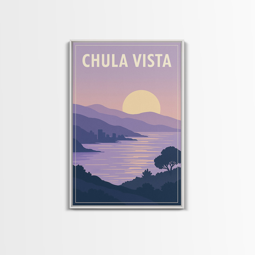 Chula Vista California Travel Poster, Canvas Print, Mid Century City Wall Art, Chula Vista Travel Art, Poster Art, Vintage Travel Print