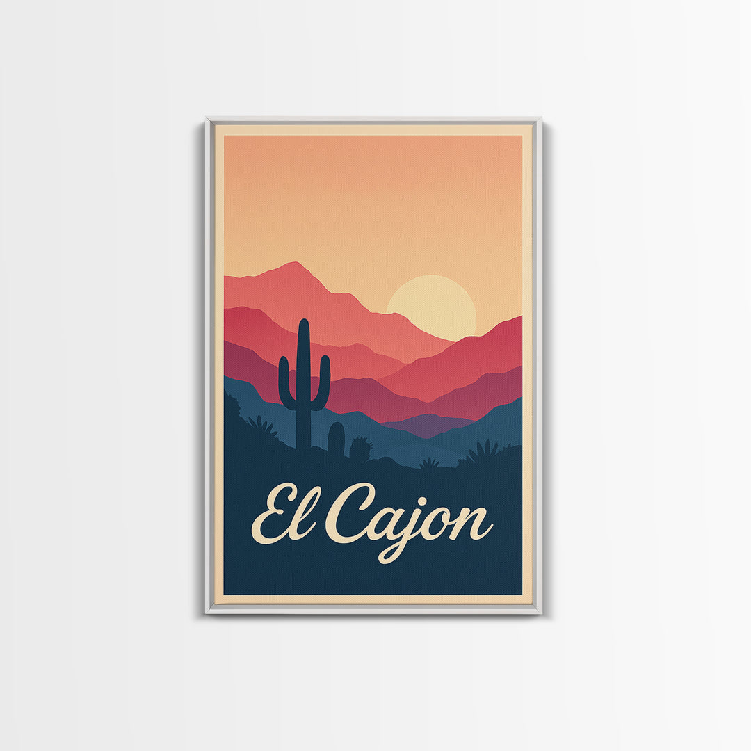 El Cajon California Travel Poster, Canvas Print, Classic Travel Poster Art, El Cajon Poster Print, Travel Poster Art, Gift For Travelers