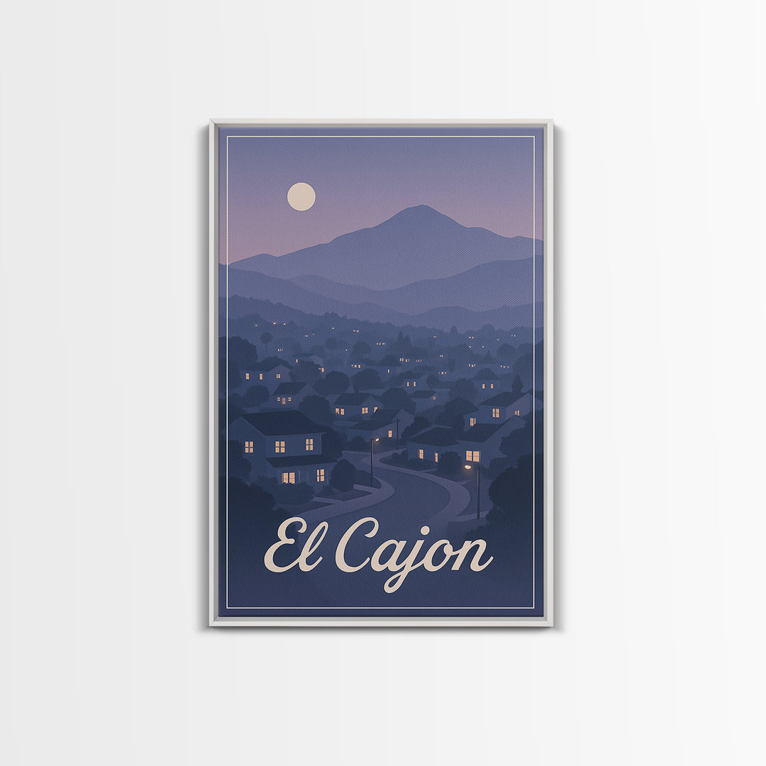El Cajon Travel Poster, Canvas Print, Classic Travel Poster Art, El Cajon Wall Art, Gift For Travelers, Travel Wall Decor, Travel Art Print