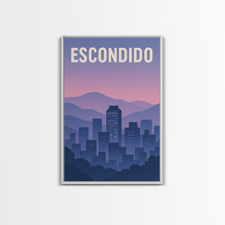 Escondido California Travel Poster, Canvas Print, Vintage Travel Poster Art, Escondido Wall Art, Travel Poster Art, Gift For Travelers
