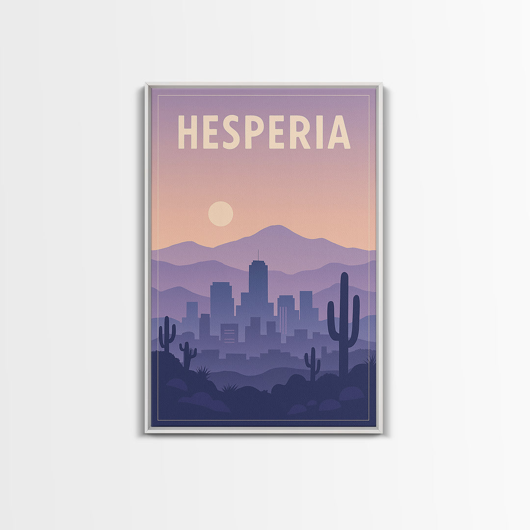 Hesperia California Travel Poster, Canvas Print, Classic Travel Poster Art, Hesperia Travel Art, City Travel Prints, Vintage Travel Art