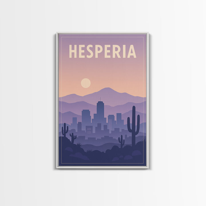 Hesperia California Travel Poster, Canvas Print, Classic Travel Poster Art, Hesperia Travel Art, City Travel Prints, Vintage Travel Art