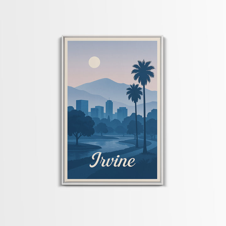Irvine Travel Poster, Canvas Print, Mid Century City Wall Art, Irvine Travel Art, Vintage City Poster, Mid Century Wall Art, Travel Print