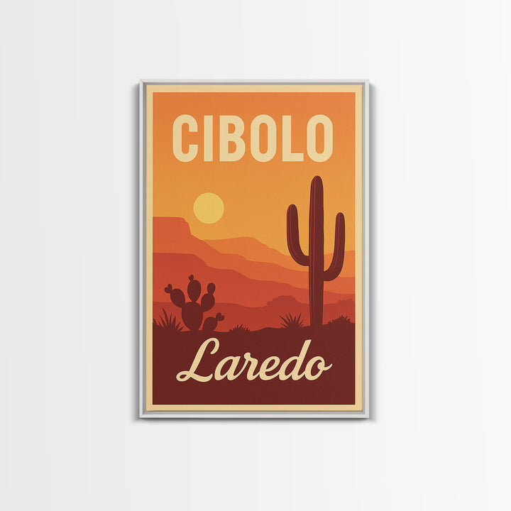 Laredo Texas Travel Poster, Canvas Print, Mid Century City Wall Art, Laredo Poster Print, City Art Print, Fine Art Print, Vintage Print