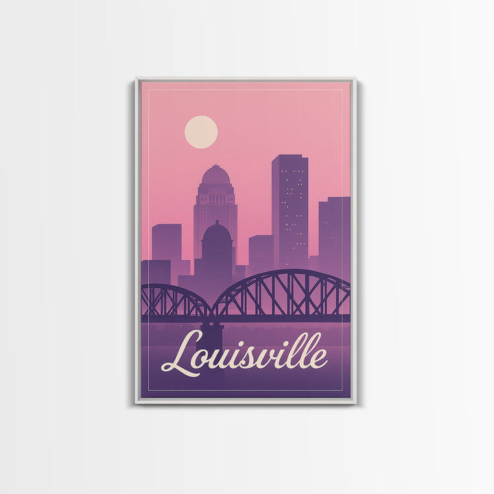 Lewisville Travel Poster, Framed Canvas Print, Classic Travel Poster Art, Lewisville Art Print, Vintage City Poster, Vintage City Art