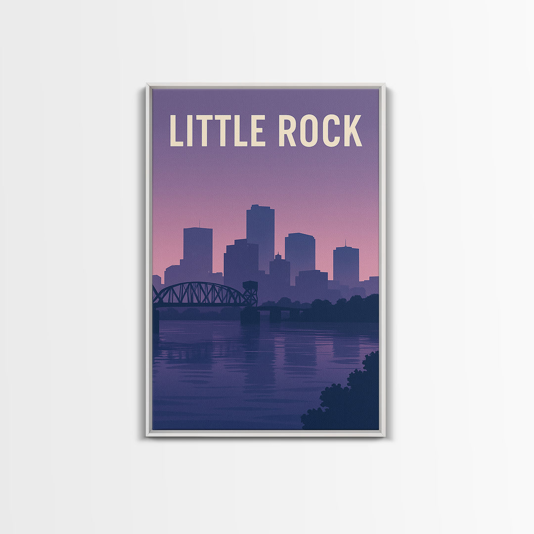 Little Rock Travel Poster, Canvas Print, Vintage Travel Poster Art, Little Rock Poster Print, City Travel Prints, Travel Poster Art