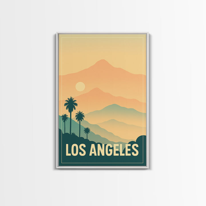 Los Angeles Travel Poster, Canvas Print, Classic Travel Poster Art, Los Angeles Art Print, Travel Art Print, Travel Wall Art, Home Decor