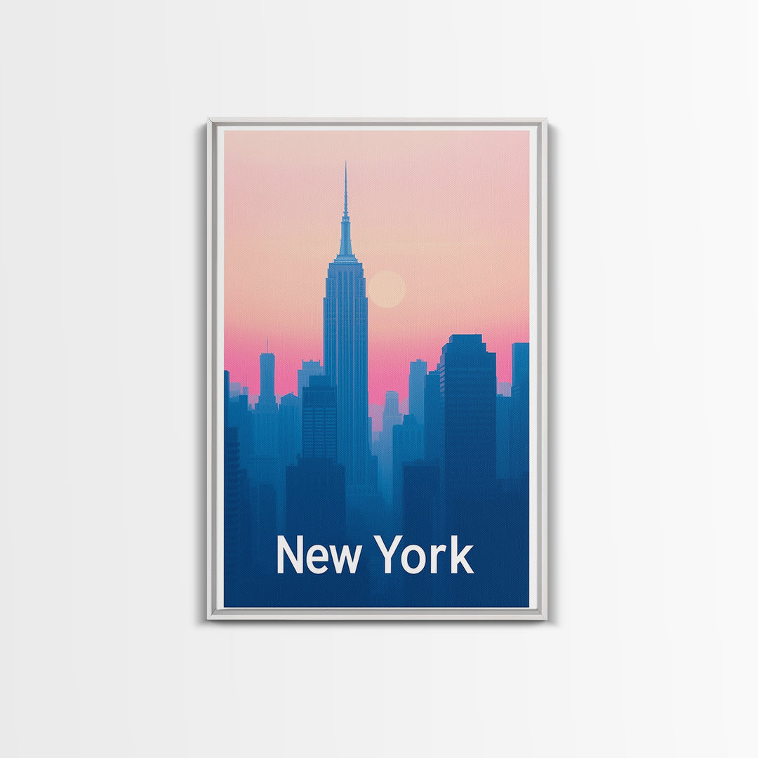New York Travel Poster, Canvas Print, Classic Travel Poster Art, New York Travel Art, Modern Wall Decor, Fine Art Print, Retro Travel Print