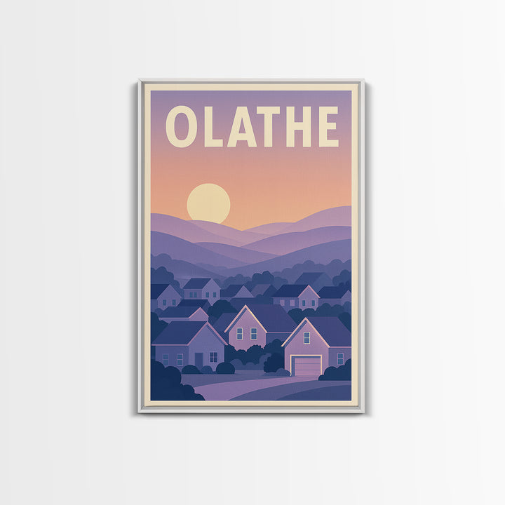 Olathe Kansas Travel Poster, Canvas Print, Vintage Poster Art, Olathe Art Print, Fine Art Print, City Travel Prints, Vintage Travel Art