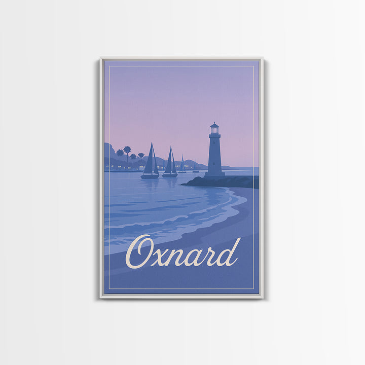 Oxnard Travel Poster, Canvas Print, Mid Century City Wall Art, Oxnard City Art, Travel Wall Art, Travel Poster Set, Wanderlust Decor