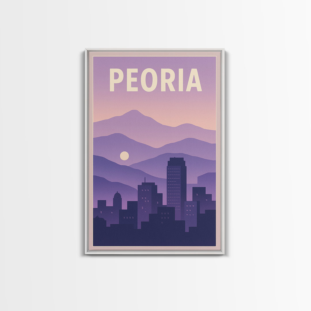 Peoria Arizona Travel Poster, Canvas Print, Vintage Travel Poster Art, Peoria Poster Print, Travel Art Print, Wall Art, Poster Art
