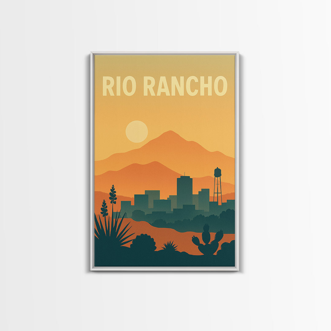 Rio Rancho Travel Poster, Canvas Print, Classic Travel Poster Art, Rio Rancho Poster Print, Vintage City Poster, Vintage City Art