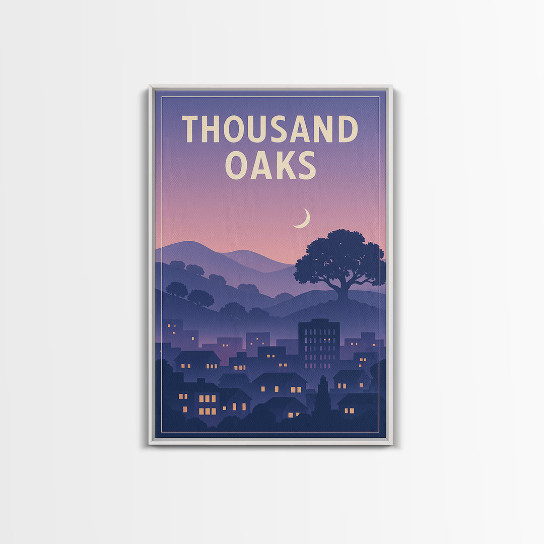 Thousand Oaks California Travel Poster, Canvas Print, Classic Poster Art, Thousand Oaks Wall Art, Gift For Travelers, Travel Poster Set