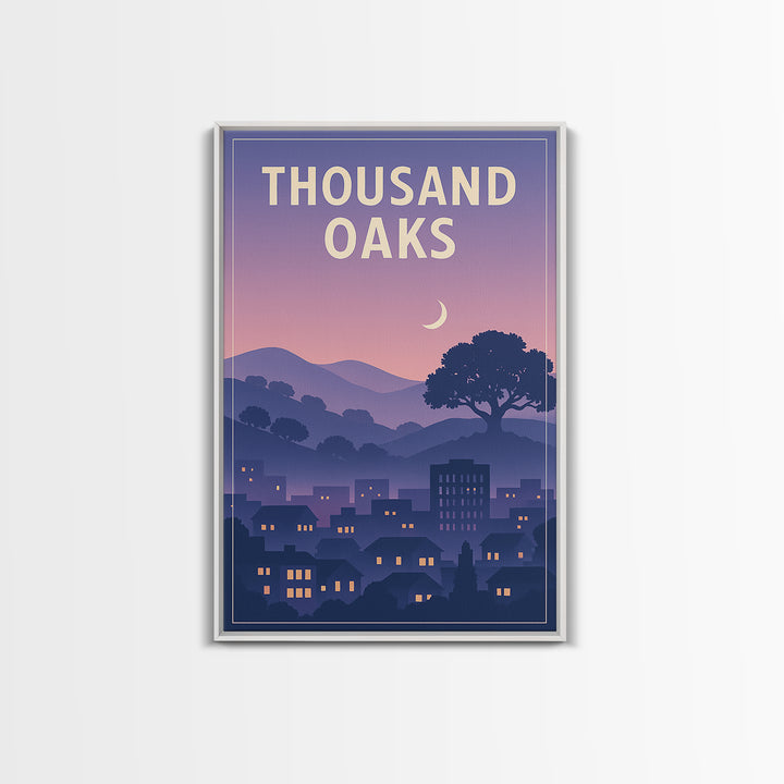 Thousand Oaks California Travel Poster, Canvas Print, Classic Poster Art, Thousand Oaks Wall Art, Gift For Travelers, Travel Poster Set